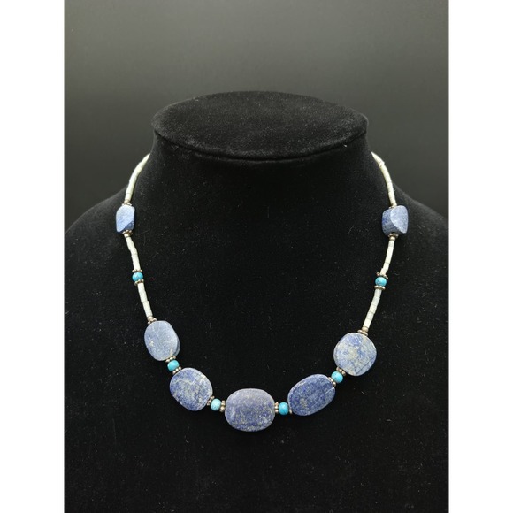 Lapis Lazuli Bead Necklace - Picture 1 of 1